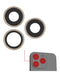 Lente de camara trasera con soporte y bisel para iPhone 15 Pro Max (Juego de 3 piezas) (Premium) (Titanio Natural)