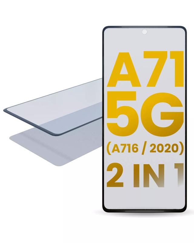 Vidrio frontal 2 en 1 con OCA pre-instalado para Samsung Galaxy A71 5G