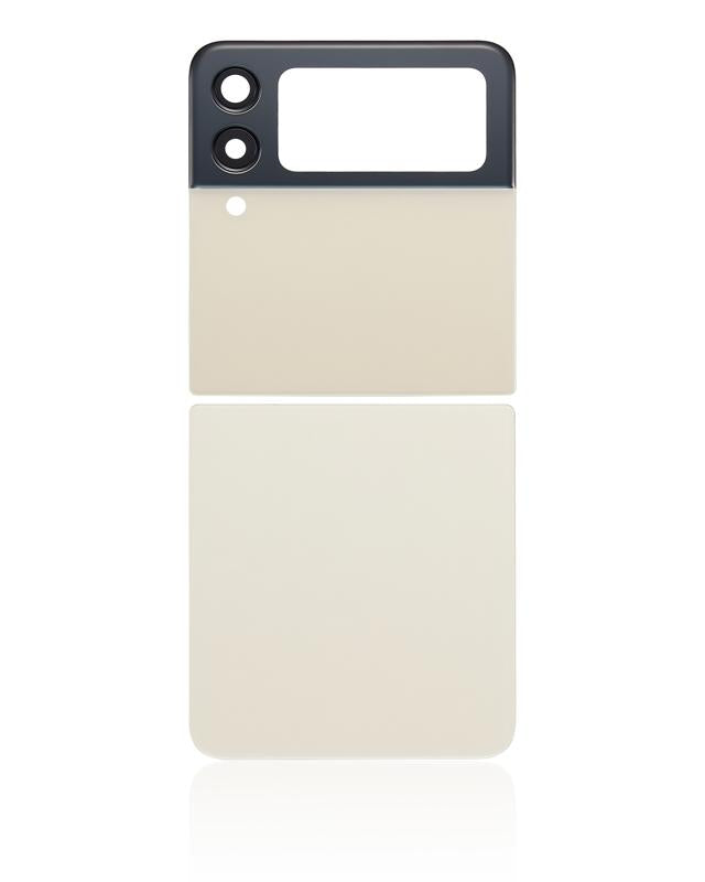 Tapa trasera con lente de camara para Samsung Galaxy Z Flip 3 5G (Crema)