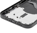 Tapa trasera para iPhone 12 con componentes pequeños pre-instalados (Versión internacional) (Original usada: Grado A) (Negro)