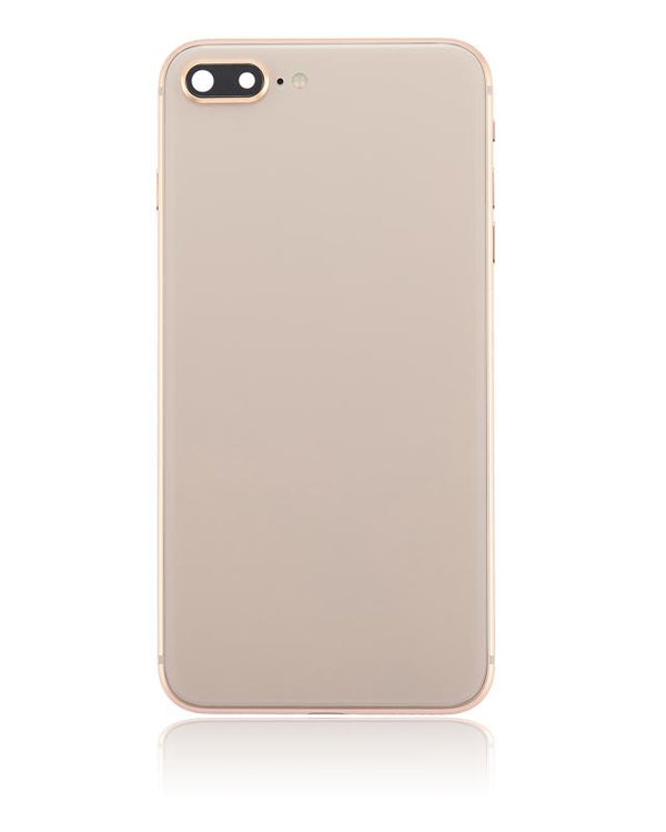 Tapa trasera con componentes pequenos pre-instalados para iPhone 8 Plus (Sin logo) (Dorado)