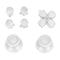 Conjunto de botones para control de PlayStation 5 (Set de 16 piezas) (Blanco)