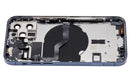 Tapa trasera para iPhone 12 Pro (Versión EE.UU.) Azul Pacífico con componentes pequeños pre-instalados sin logo