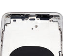 Tapa trasera para iPhone XS Max con componentes pequenos pre-instalados (Sin logo) (Plata)