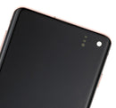 Pantalla LCD con marco para Samsung Galaxy S10 (sin sensor de huella) - Rosa Flamingo
