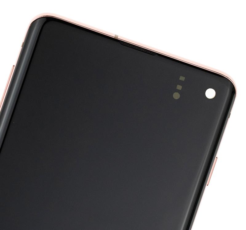 Pantalla LCD con marco para Samsung Galaxy S10 (sin sensor de huella) - Rosa Flamingo