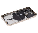 Tapa trasera para iPhone 14 Pro dorada con componentes pequeños pre-instalados