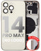 Tapa trasera para iPhone 14 Pro Max (Version EE.UU.) sin logo (Oro)