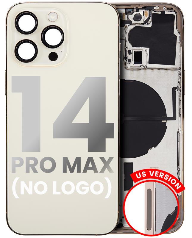 Tapa trasera para iPhone 14 Pro Max (Version EE.UU.) sin logo (Oro)