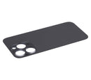 Tapa trasera para iPhone 14 Pro con adhesivo 3M (Agujero grande para camara, Sin logo) - Negro Espacial