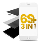 Vidrio frontal con marco y OCA pre-instalado para iPhone 6S Plus (2 unidades) (Blanco)