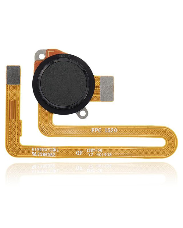 Lector de huellas con cable flex para Motorola Moto G8 Power (Negro Humo)