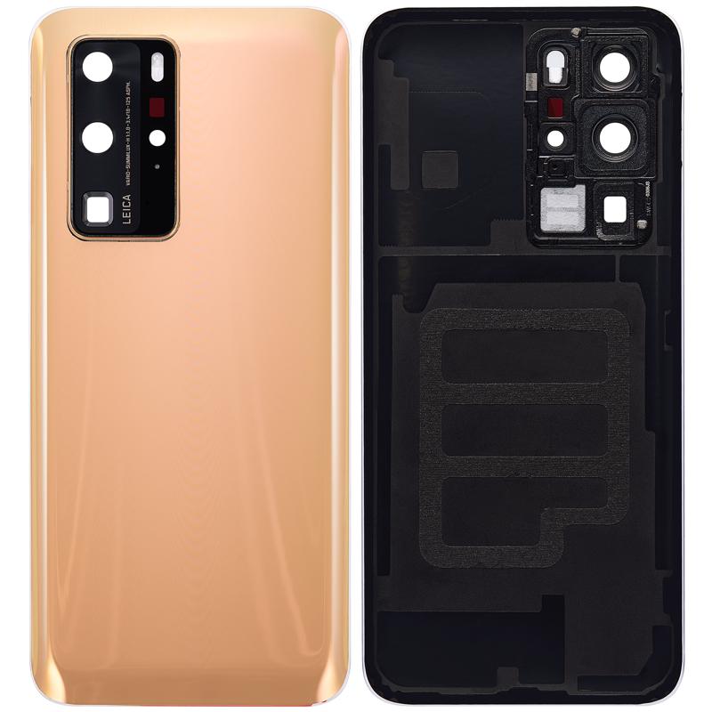 Tapa trasera con lente de camara para Huawei P40 Pro (Blush Gold)