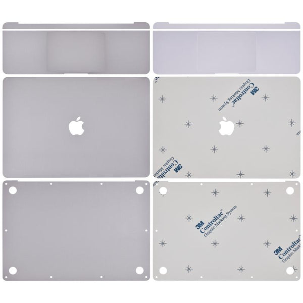 Skin 4 en 1 (Superior, Inferior, Teclado, Reposamanos) para MacBook Air 13" Retina (A1932 / Finales 2018 / Principios 2019) (Gris Espacial)