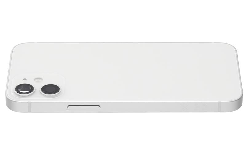 Tapa trasera con componentes pequeños para iPhone 12 Mini (Sin logo) (Blanco)