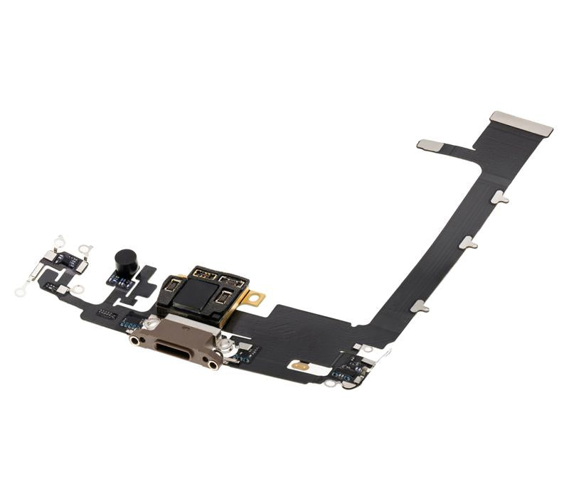 Puerto de carga con placa para iPhone 11 Pro Max (Oro)