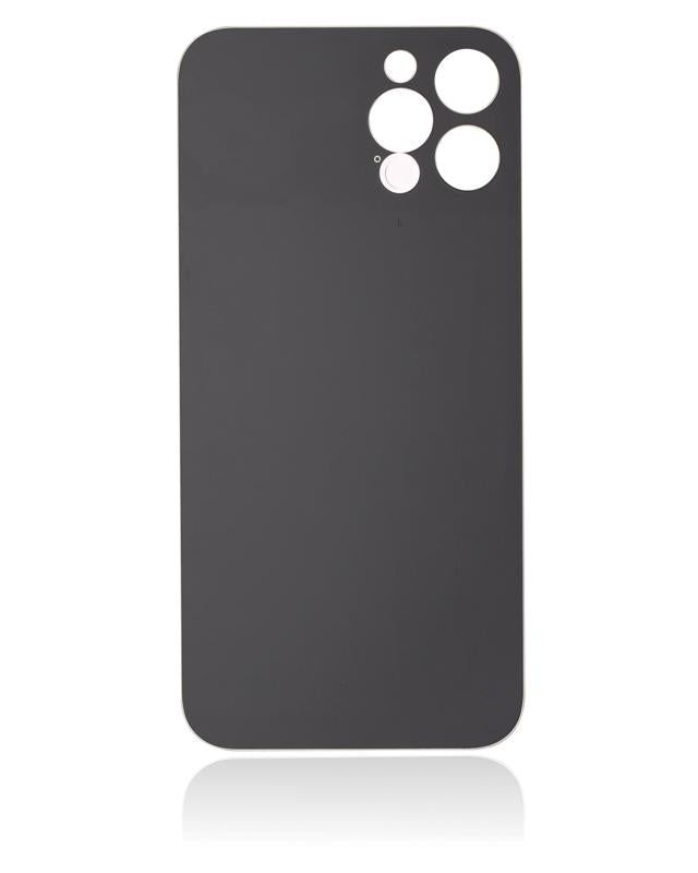 Tapa trasera para iPhone 12 Pro con adhesivo 3M y orificio grande para camara (Plata)