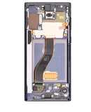 Pantalla OLED para Samsung Galaxy Note 10 con marco (original) (Negro Aura)