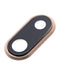 Lente de camara trasera con soporte y marco para iPhone 8 Plus (Oro) (Paquete de 10)