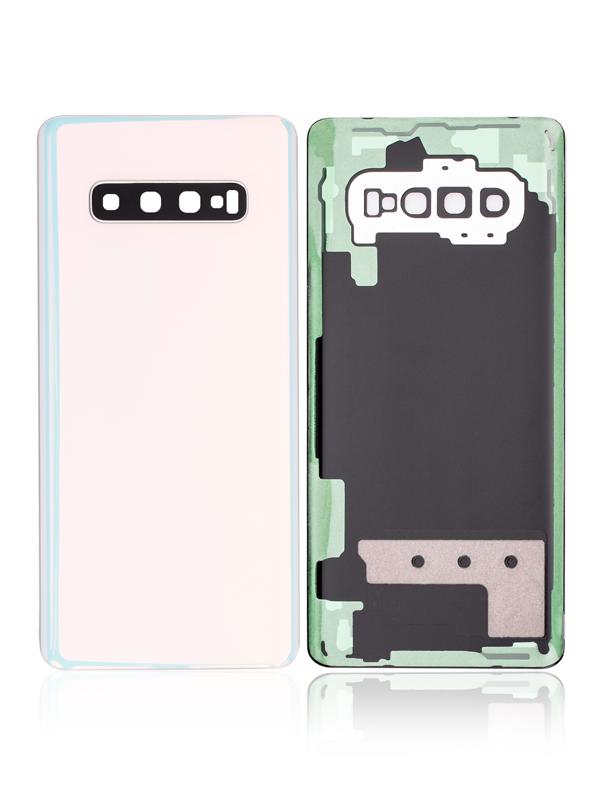 Tapa trasera con lente de camara para Samsung Galaxy S10 Plus (Blanco Prismático)