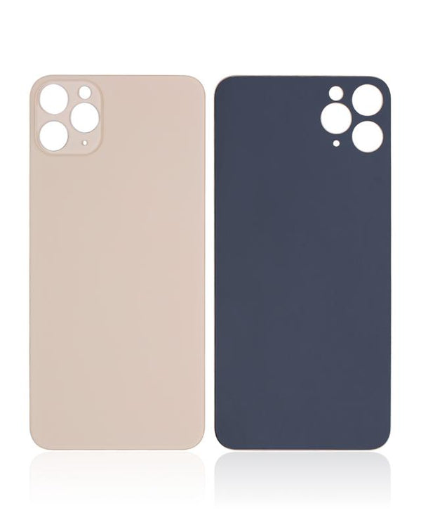 Tapa trasera con adhesivo 3M para iPhone 11 Pro Max (Sin logo / Orificio grande para camara) (Dorado)
