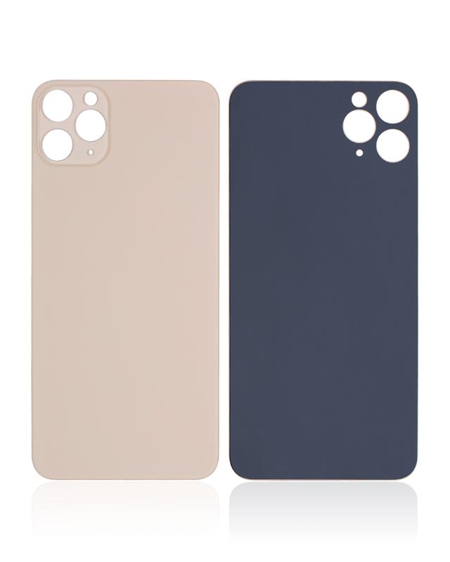 Tapa trasera con adhesivo 3M para iPhone 11 Pro Max (Sin logo / Orificio grande para camara) (Dorado)