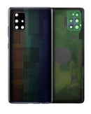Tapa trasera con lente de camara para Samsung Galaxy A71 5G (A716V / 2020) Negro Prism Bricks original