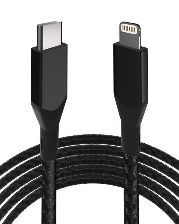 Cable Lightning a USB Tipo C de 1 metro (AmpSentrix) (Infinity) Negro