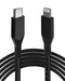 Cable Lightning a USB Tipo C de 1 metro (AmpSentrix) (Infinity) Negro