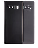 Tapa trasera con lente de camara para Samsung Galaxy Note 8 (Negro Medianoche)