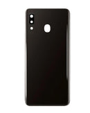 Tapa trasera con lente de camara para Samsung Galaxy A20 (A205 / 2019) Negro Original