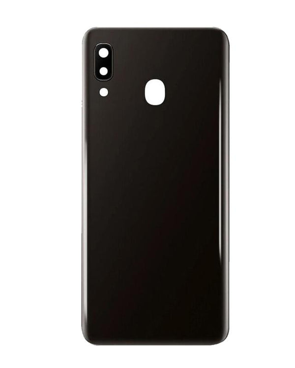 Tapa trasera con lente de camara para Samsung Galaxy A20 (A205 / 2019) Negro Original