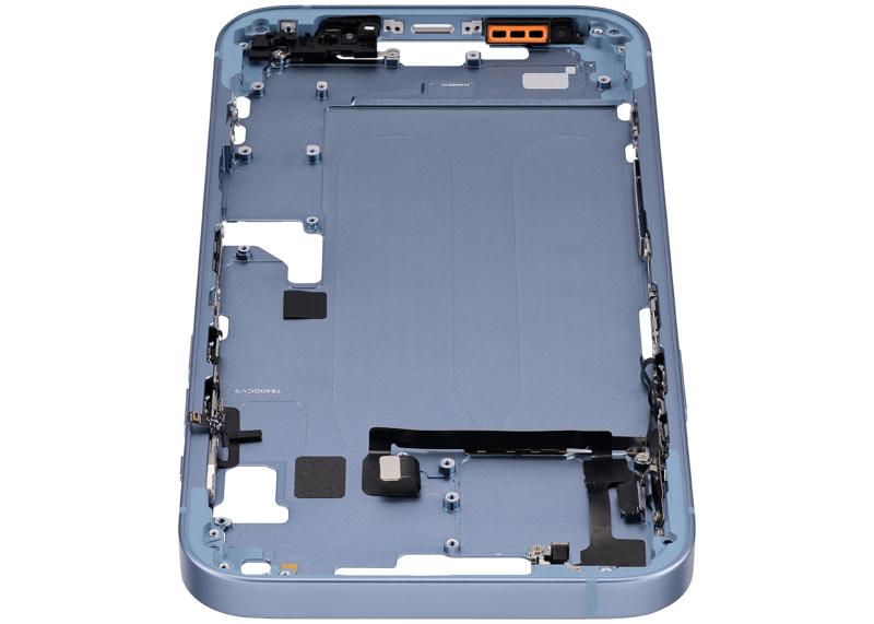 Carcasa media con botones de encendido y volumen para iPhone 14 Plus (Version internacional) (Usada original: Grado A) (Azul)