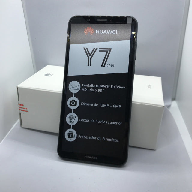 Celular Huawei Y7 2018 Negro  | Completamente Nuevos y Sellados | Claro | Incluyen: Cable, cubo y audifonos