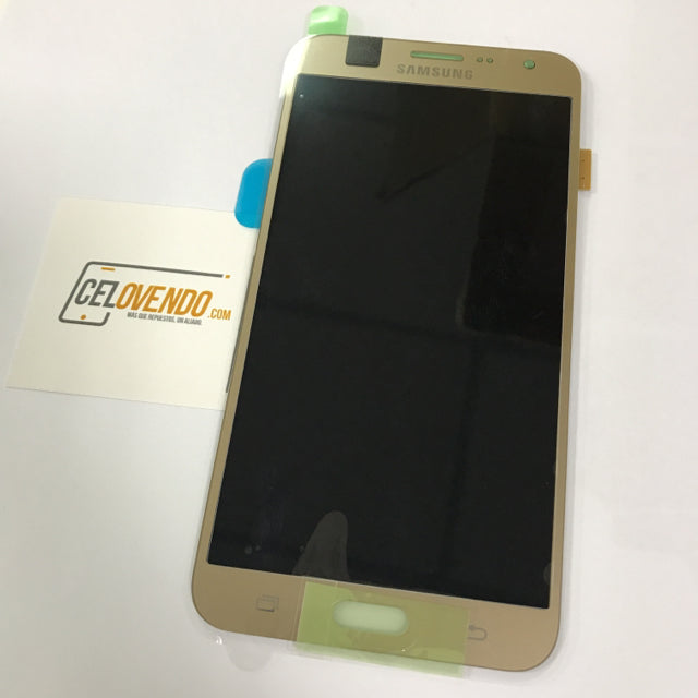 Pantalla Samsung Galaxy J7 (J700) Dorada - Celovendo. Repuestos para celulares en Guatemala.