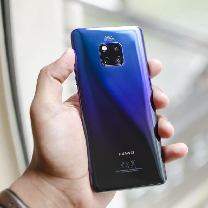 Tapadera de vidrio trasera Huawei Mate 20 Azul