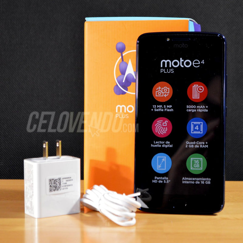 Motorola E4 Plus Color Azul Media Noche | 16GB | XT1772 | Liberado