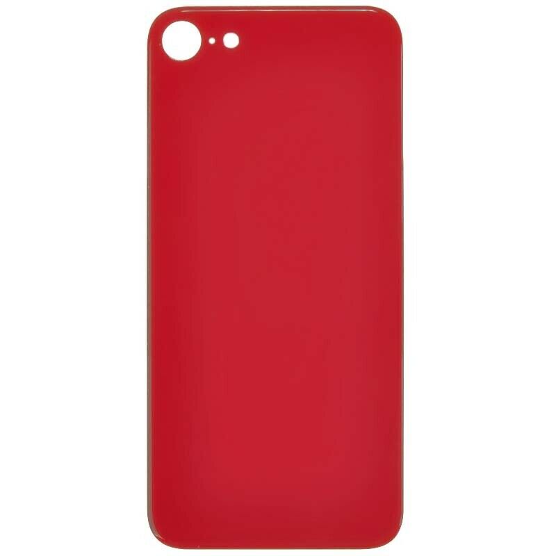 Vidrio Trasero iPhone 8 Rojo con Lente de camara.