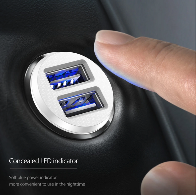 Cargador Dual para Carro 3.1A. Baseus.