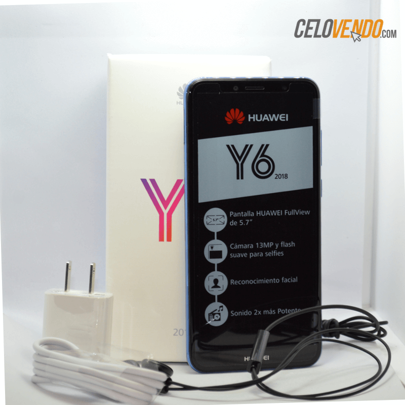 Telefono Huawei Y6 2018 Azul | Nuevo sellado en Caja |  Claro |  Incluye: Cable, Cubo y audifonos.