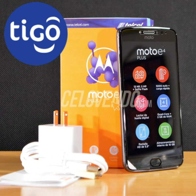 Motorola E4 Plus | Color Gris Metalico | 16GB | Tigo | Liberado