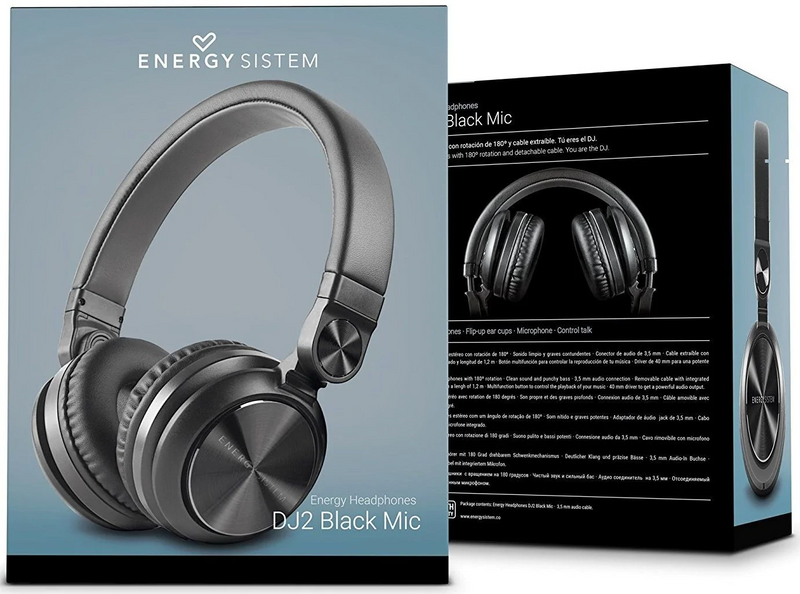 Headphone DJ2 Energy Sistem  Color Negro (Con Microfono)