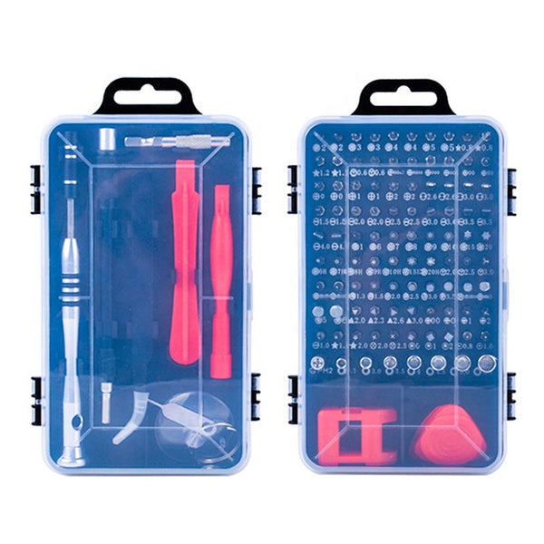 Kit de Herramientas con desarmador de aluminio 110 en 1